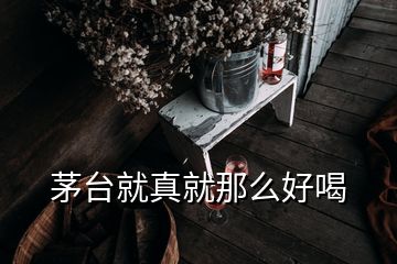 茅臺(tái)就真就那么好喝