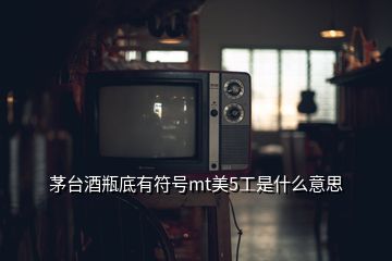 茅臺酒瓶底有符號mt美5工是什么意思