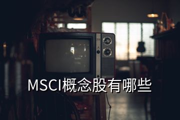 MSCI概念股有哪些