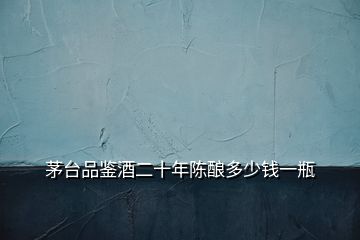 茅臺(tái)品鑒酒二十年陳釀多少錢一瓶