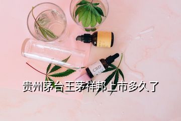 貴州茅臺王茅祥邦上市多久了