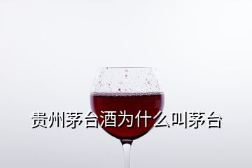 貴州茅臺(tái)酒為什么叫茅臺(tái)