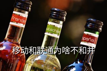 移動(dòng)和聯(lián)通為啥不和并