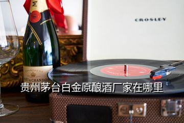 貴州茅臺白金原釀酒廠家在哪里