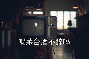 喝茅臺(tái)酒不醉嗎