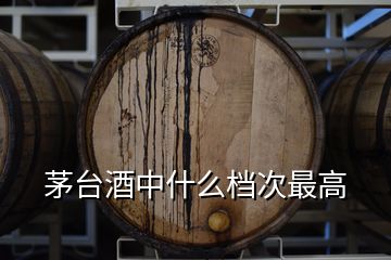 茅臺酒中什么檔次最高