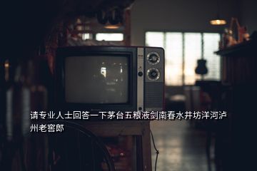 請專業(yè)人士回答一下茅臺五糧液劍南春水井坊洋河瀘州老窖郎