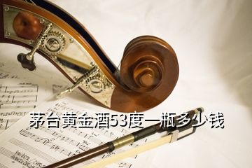 茅臺(tái)黃金酒53度一瓶多少錢