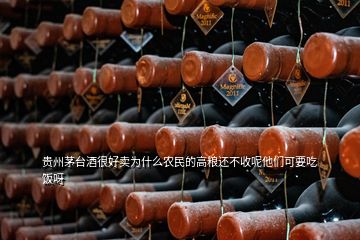 貴州茅臺(tái)酒很好賣(mài)為什么農(nóng)民的高糧還不收呢他們可要吃飯呀