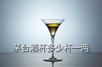 茅臺(tái)酒杯多少杯一兩