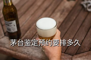 茅臺鑒定預(yù)約要排多久