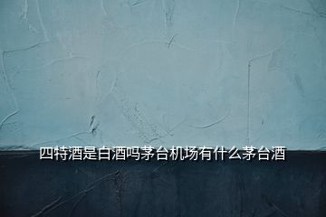 四特酒是白酒嗎茅臺(tái)機(jī)場(chǎng)有什么茅臺(tái)酒
