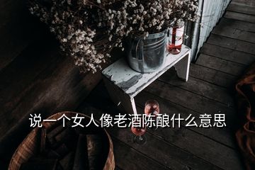 說一個(gè)女人像老酒陳釀什么意思