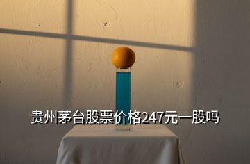 貴州茅臺(tái)股票價(jià)格247元一股嗎