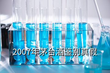 2007年茅臺(tái)酒鑒別真假