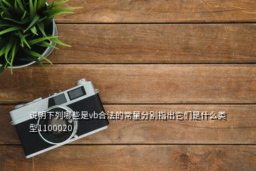 說明下列哪些是vb合法的常量分別指出它們是什么類型1100020