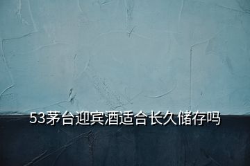 53茅臺(tái)迎賓酒適合長(zhǎng)久儲(chǔ)存嗎