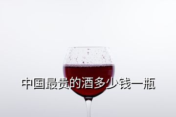 中國最貴的酒多少錢一瓶