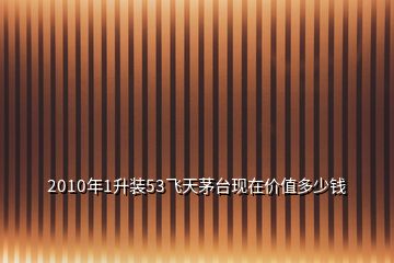 2010年1升裝53飛天茅臺現(xiàn)在價值多少錢