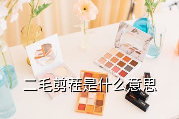 二毛剪茬是什么意思