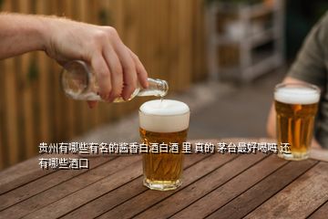 貴州有哪些有名的醬香白酒白酒 里 真的 茅臺(tái)最好喝嗎 還有哪些酒口