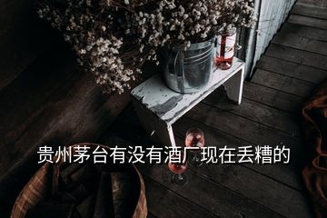 貴州茅臺(tái)有沒有酒廠現(xiàn)在丟糟的