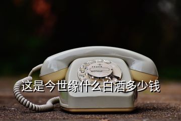 這是今世緣什么白酒多少錢(qián)