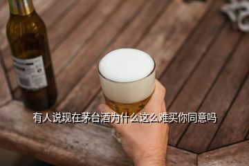 有人說(shuō)現(xiàn)在茅臺(tái)酒為什么這么難買你同意嗎