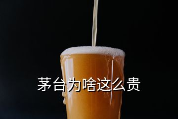 茅臺(tái)為啥這么貴