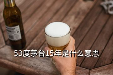 53度茅臺(tái)15年是什么意思