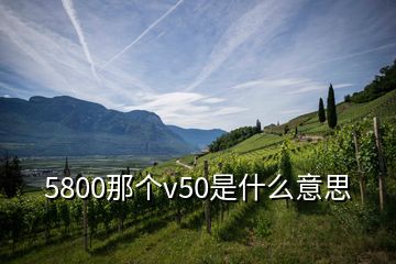 5800那個v50是什么意思