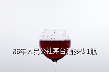 86年人民公社茅臺酒多少1瓶