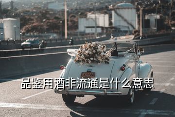 品鑒用酒非流通是什么意思