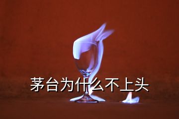 茅臺(tái)為什么不上頭