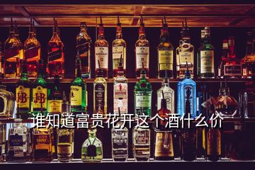 誰知道富貴花開這個(gè)酒什么價(jià)