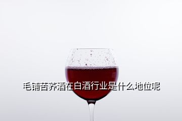 毛鋪苦蕎酒在白酒行業(yè)是什么地位呢