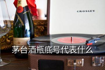 茅臺(tái)酒瓶底號(hào)代表什么