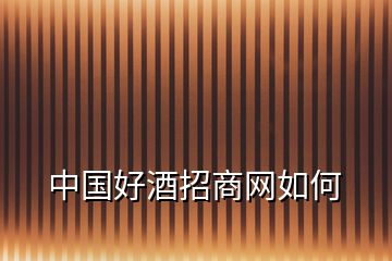 中國(guó)好酒招商網(wǎng)如何