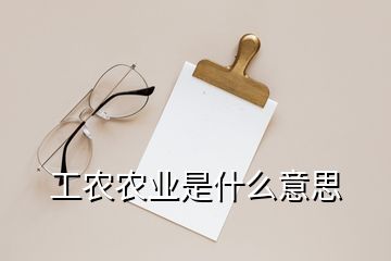 工農(nóng)農(nóng)業(yè)是什么意思