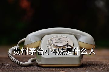 貴州茅臺(tái)小4妹是什么人