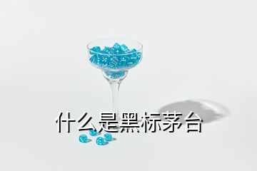 什么是黑標(biāo)茅臺