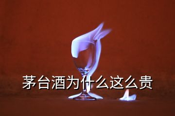 茅臺(tái)酒為什么這么貴