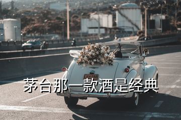 茅臺(tái)那一款酒是經(jīng)典