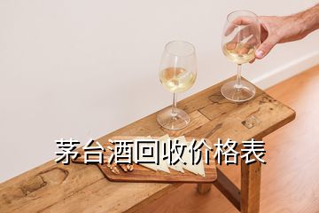 茅臺(tái)酒回收價(jià)格表