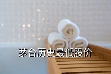 茅臺(tái)歷史最低股價(jià)