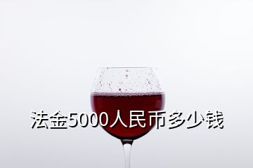 法金5000人民幣多少錢