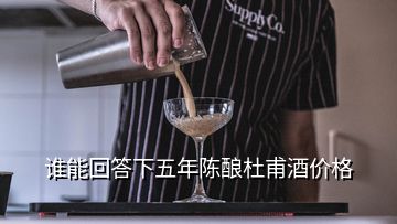 誰能回答下五年陳釀杜甫酒價格