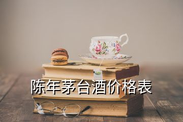 陳年茅臺酒價(jià)格表