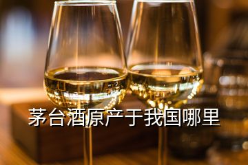 茅臺酒原產于我國哪里