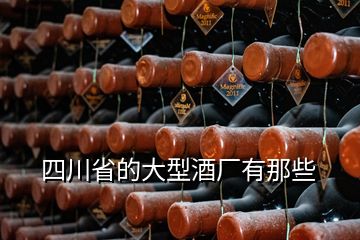 四川省的大型酒廠有那些